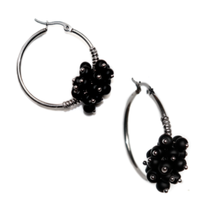 Pendientes aro negros