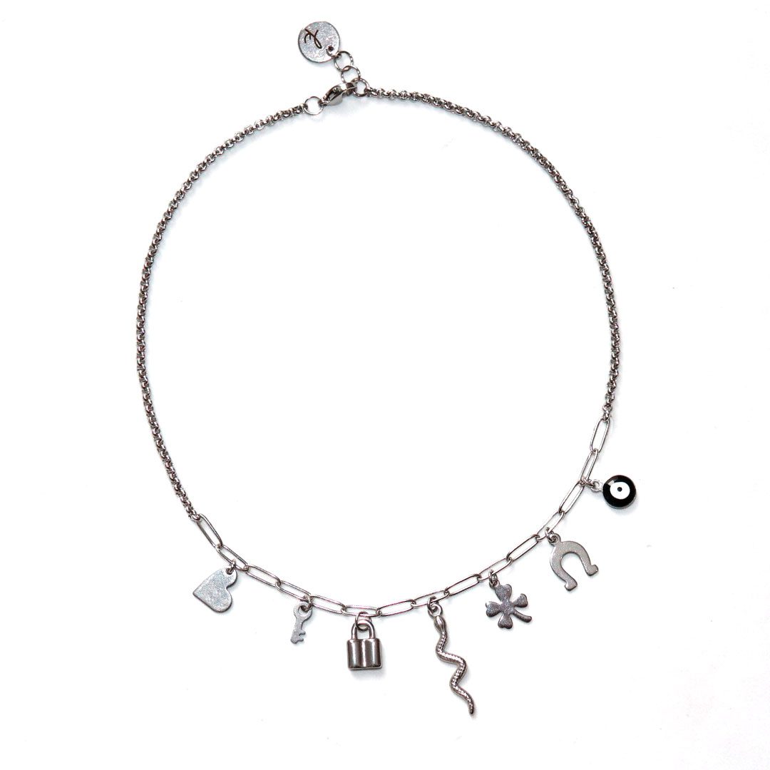 collar-serpiente Collar Charms Plata - bisutería artesanal de Katarsis