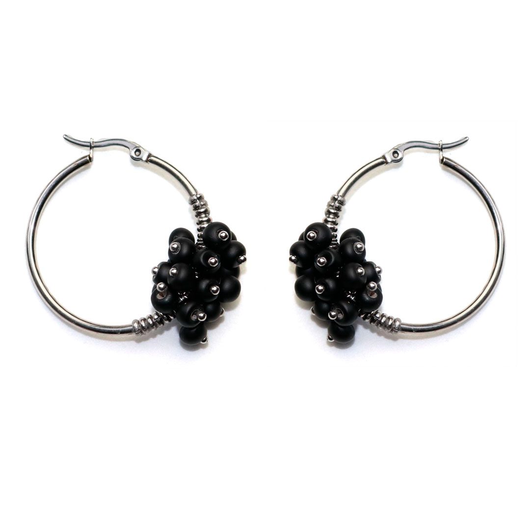 pendientes-bolas-negras pendientes
