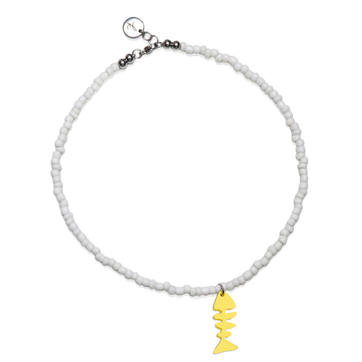 Collar raspa amarillo Collar Raspa 8prixt - detalle 4 - bisutería artesanal Katarsis