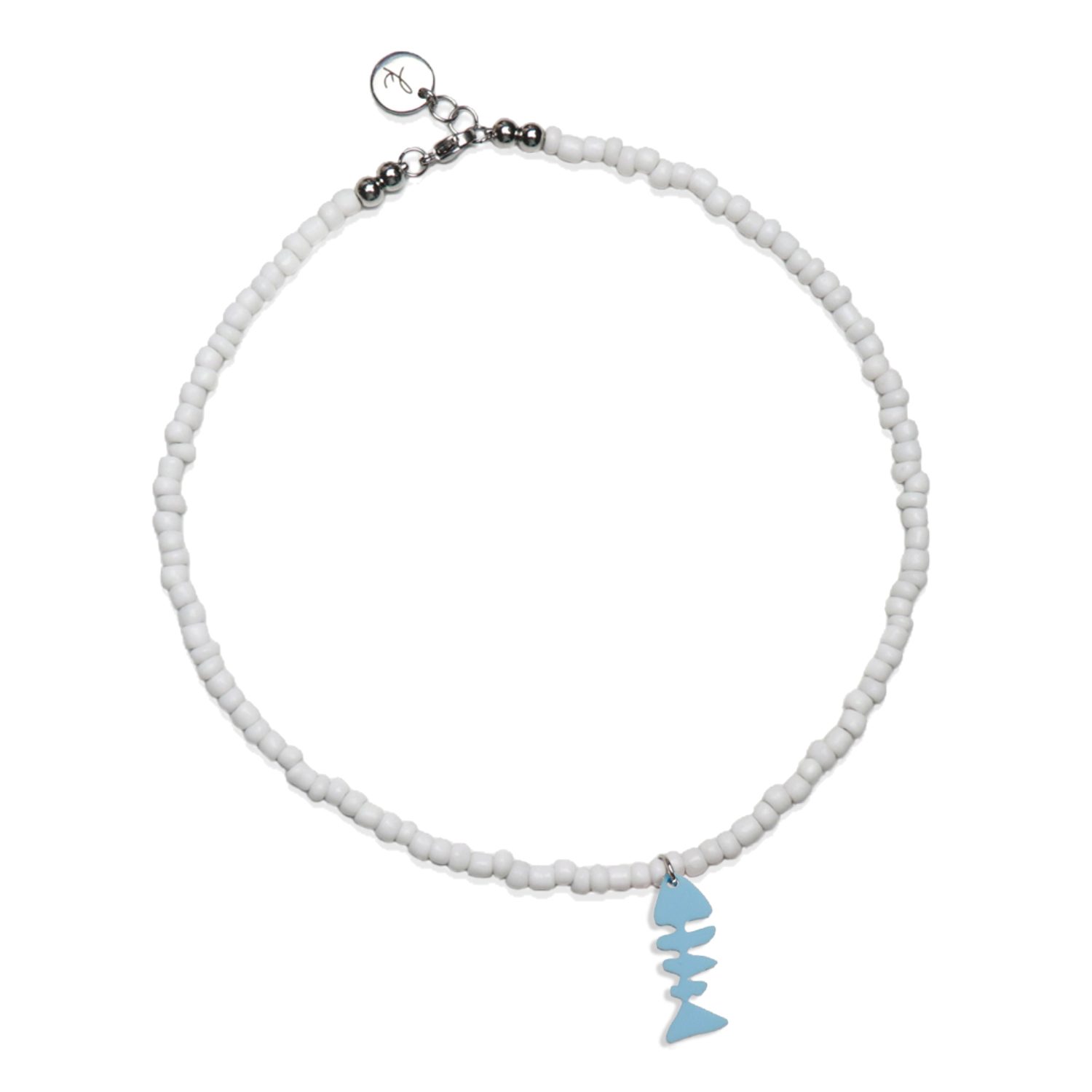 Collar raspa azul Collar Raspa 8prixt - detalle 2 - bisutería artesanal Katarsis