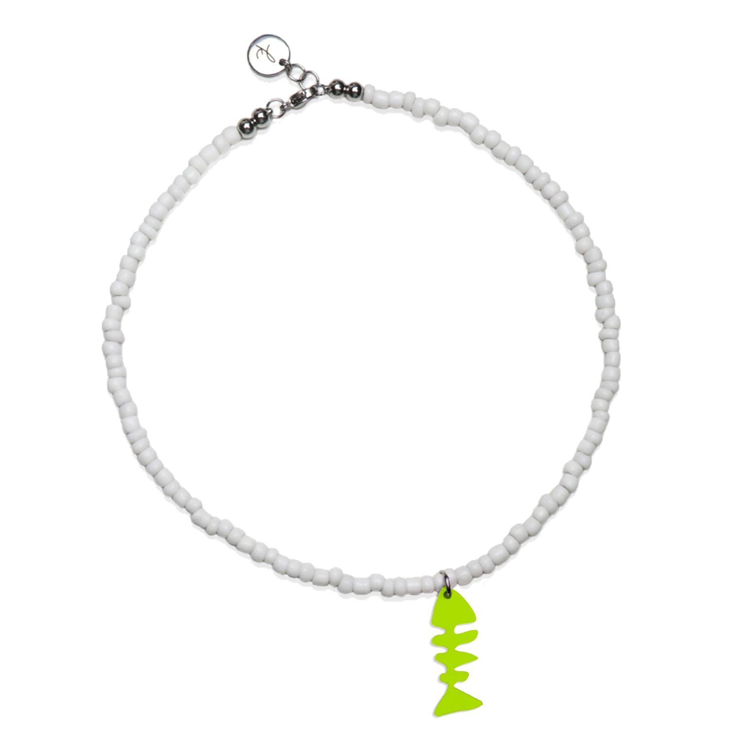 Collar raspa verde Collar Raspa 8prixt - detalle 5 - bisutería artesanal Katarsis