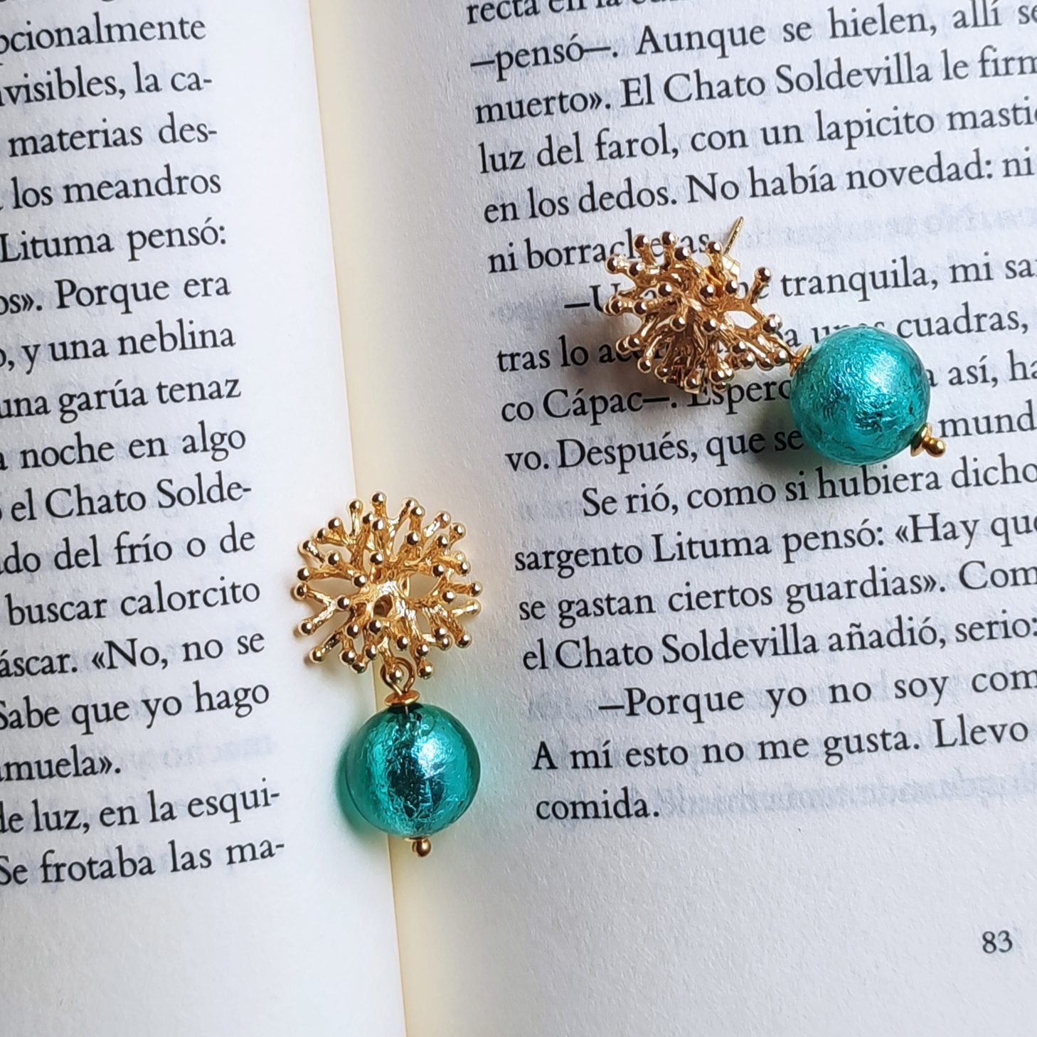 1624646816901 Pendientes Murano - detalle 2 - bisutería artesanal Katarsis