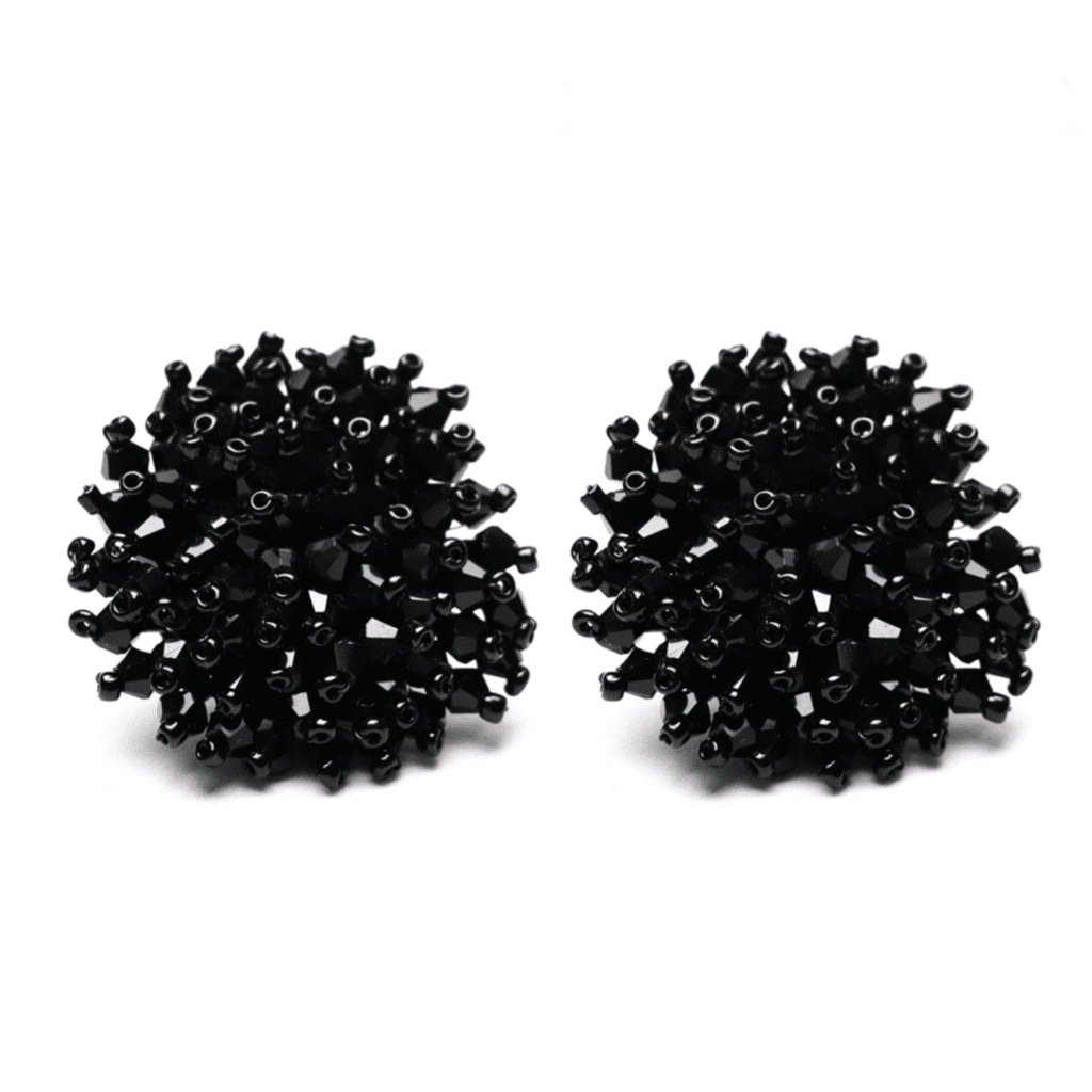 Pendientes Racimo Negro - bisutería artesanal de Katarsis
