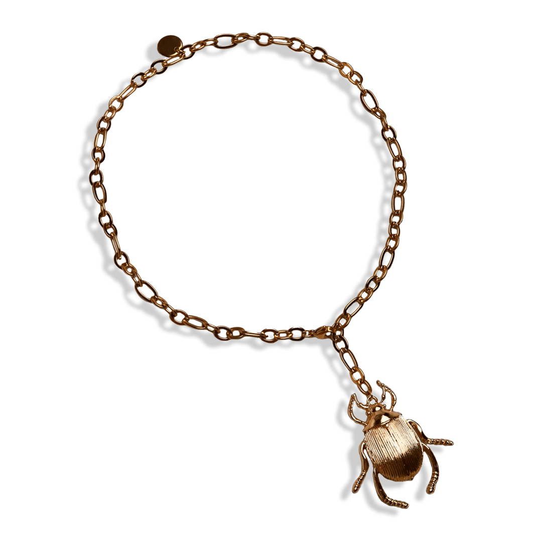 Collar escarabajo4 Collar Escarabajo - detalle 2 - bisutería artesanal Katarsis