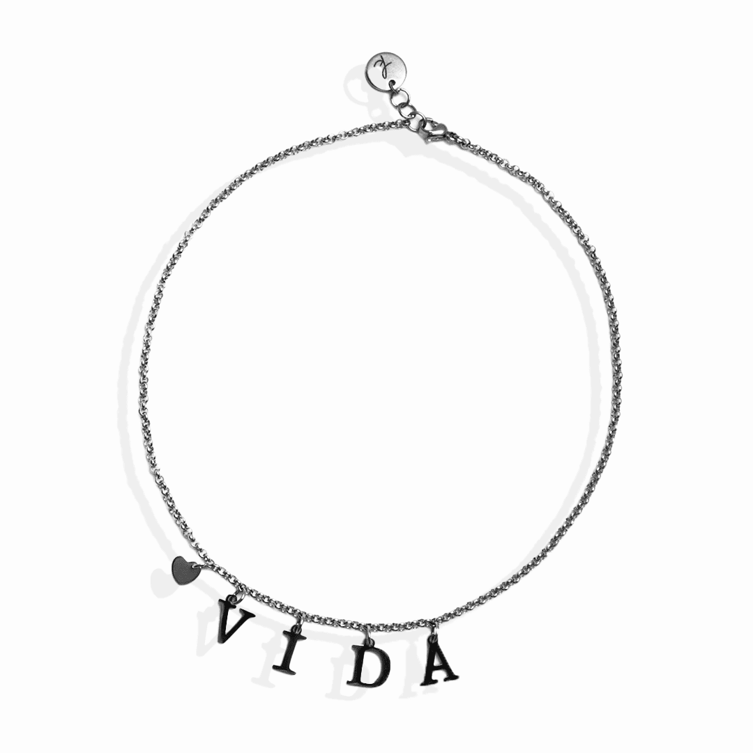 Collar VIDAÇ (1) Collar Corazón-Vida - detalle 2 - bisutería artesanal Katarsis