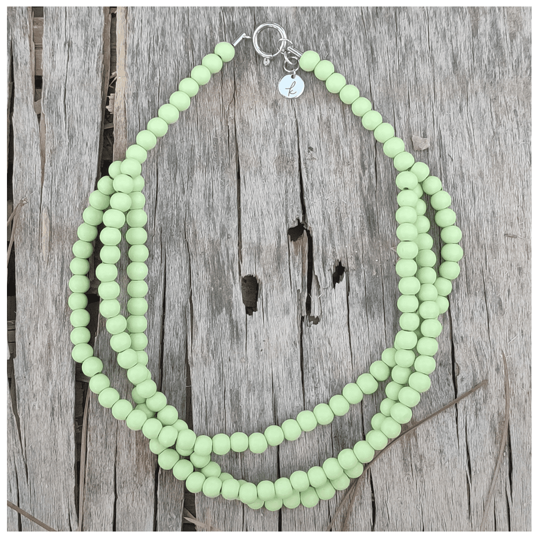 Collar 2 Collar Menta Poleo - detalle 4 - bisutería artesanal Katarsis