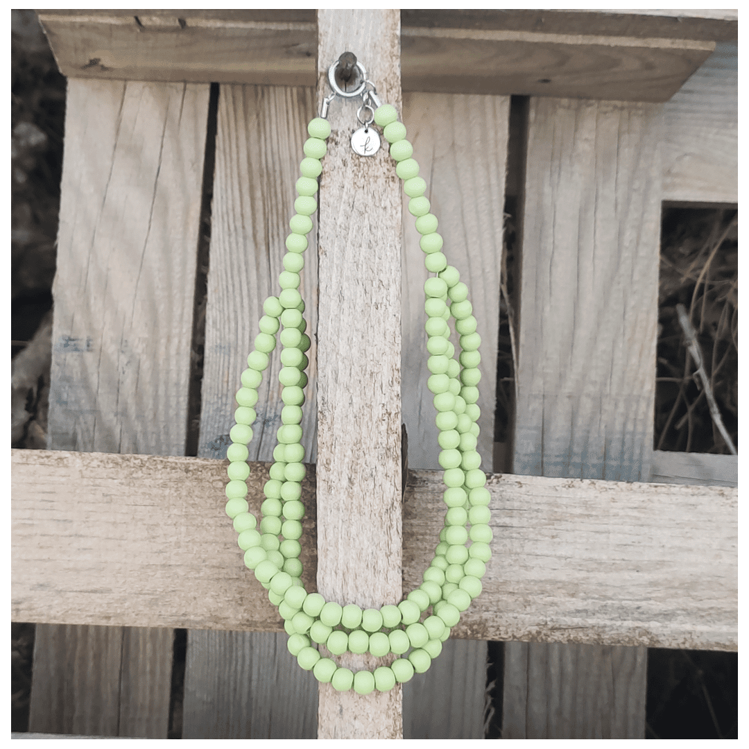 Collar 3 Collar Menta Poleo - detalle 5 - bisutería artesanal Katarsis