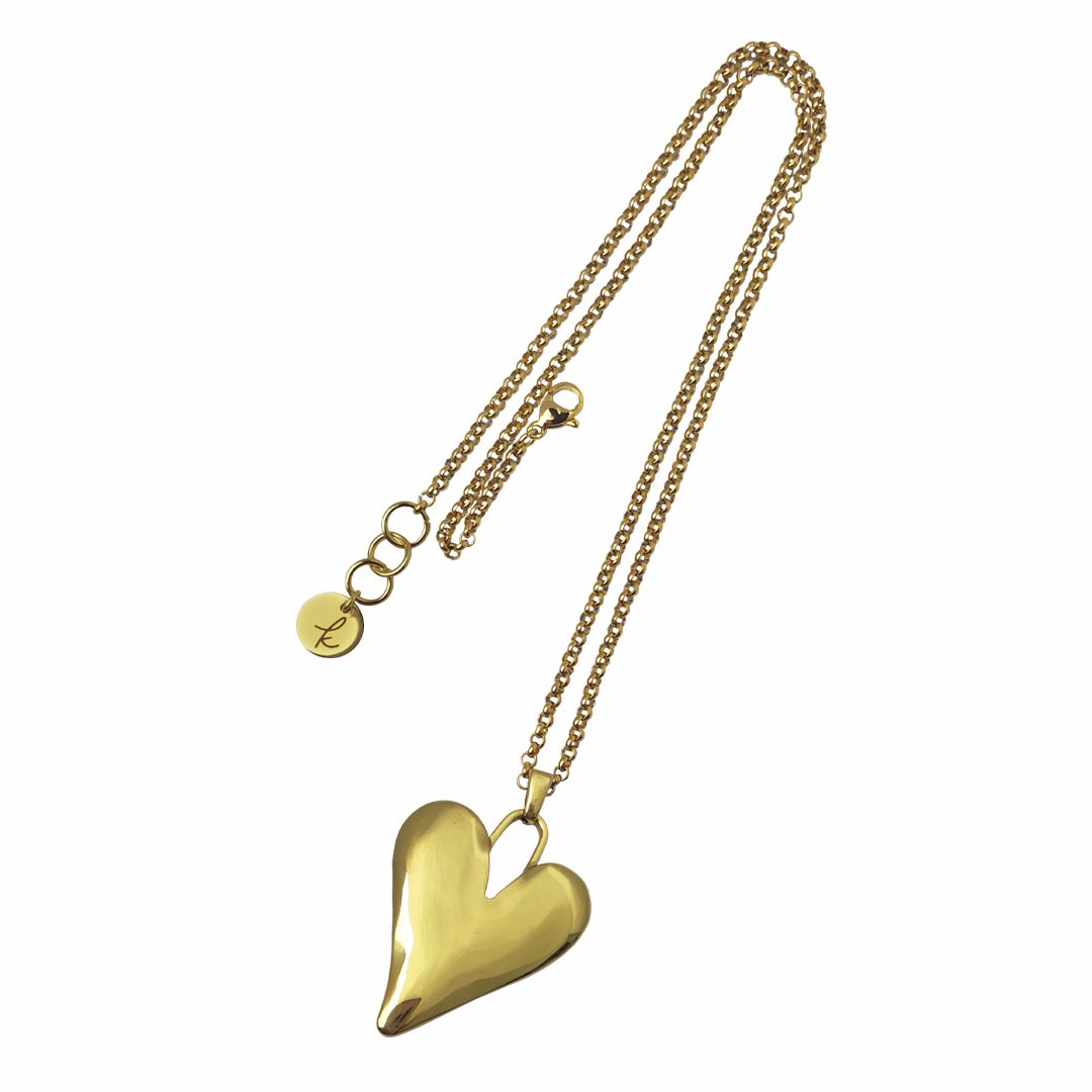 Collar-corazon-dorado2 Collar Cuore - detalle 3 - bisutería artesanal Katarsis