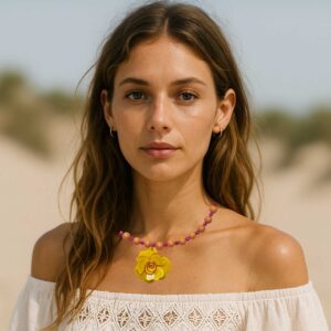 Collar Vesna - detalle 2 - bisutería artesanal Katarsis