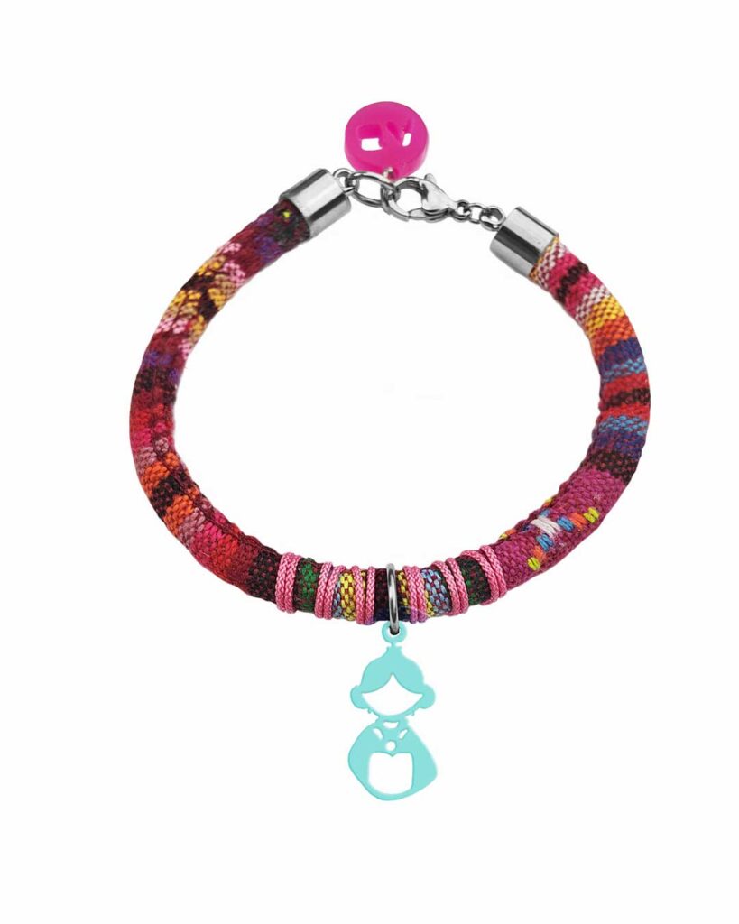Pulsera manchega turquesa - bisutería artesanal de Katarsis