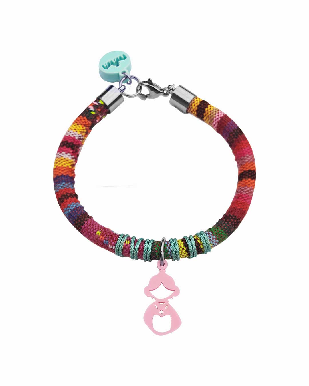 Pulsera-manchega-rosa Pulsera manchega rosa - bisutería artesanal de Katarsis